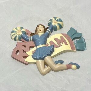 Vintage Burwood Products Cheerleader Wall Hanging Made in USA 1993